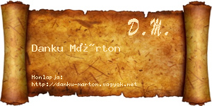 Danku Márton névjegykártya