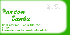 marton danku business card